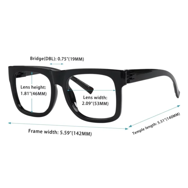 Oversize Square Reading Glasses for Men