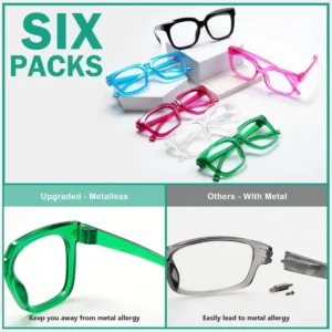 Oversized Metalless Screwless Reading Glasses 6 Pack Ekeac - Image 4