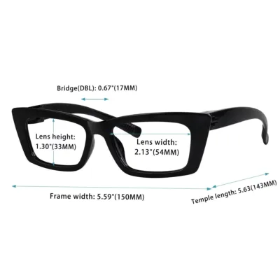 Minimalist Cat Eye Reading Glasses Womens Readers