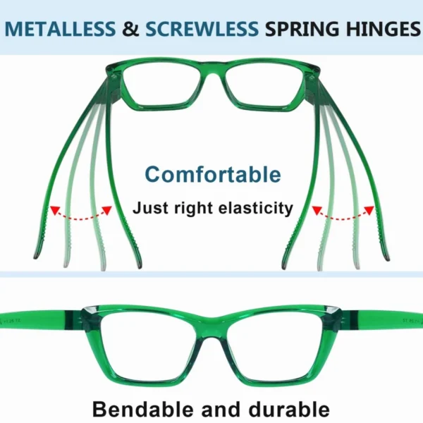 metalles spring hinge reading glasses