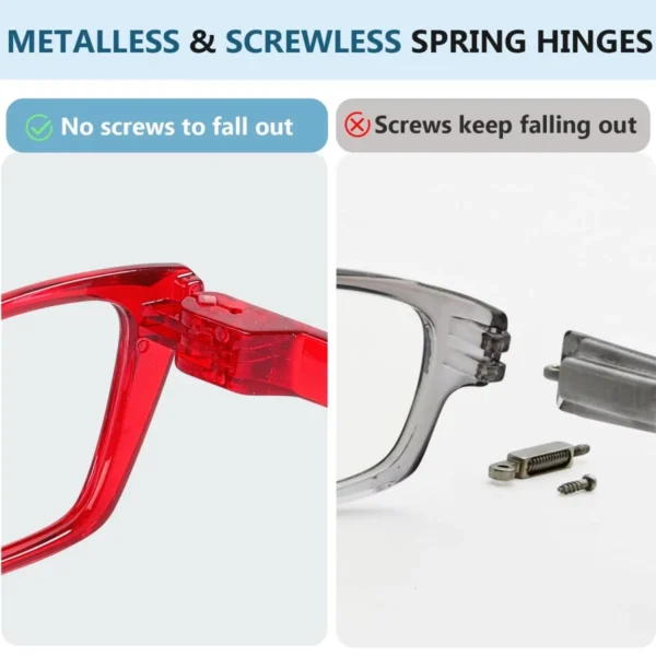 metalles&screwless reading glasses