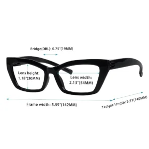 Cat Eye Polygon Reading Glasses