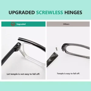 stylish two tone reading glasses with screwless updated hinges