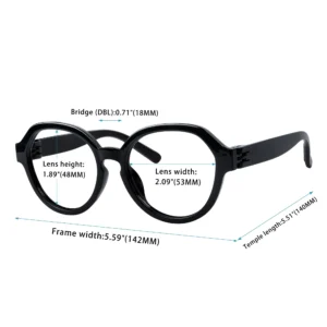 trendy reading glasses size