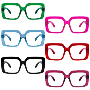 Oversized Reading Glasses Womens Large Readers 6 Pack