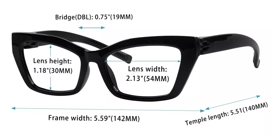 Cat Eye Polygon Reading Glasses