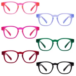 Retro Reading Glasses for Women 6 Pack Non-metal Non-screw