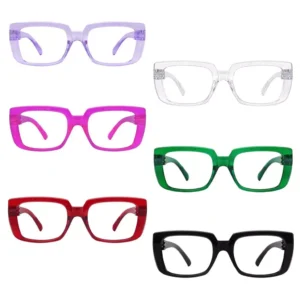 rectangular reading glasses for women 6 pack metalless