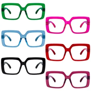 Oversized Reading Glasses Womens 6 Pack Metalless Screwless