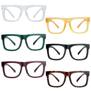 Oversized Reading Glasses 6 Pack Metalless Spring Hinge